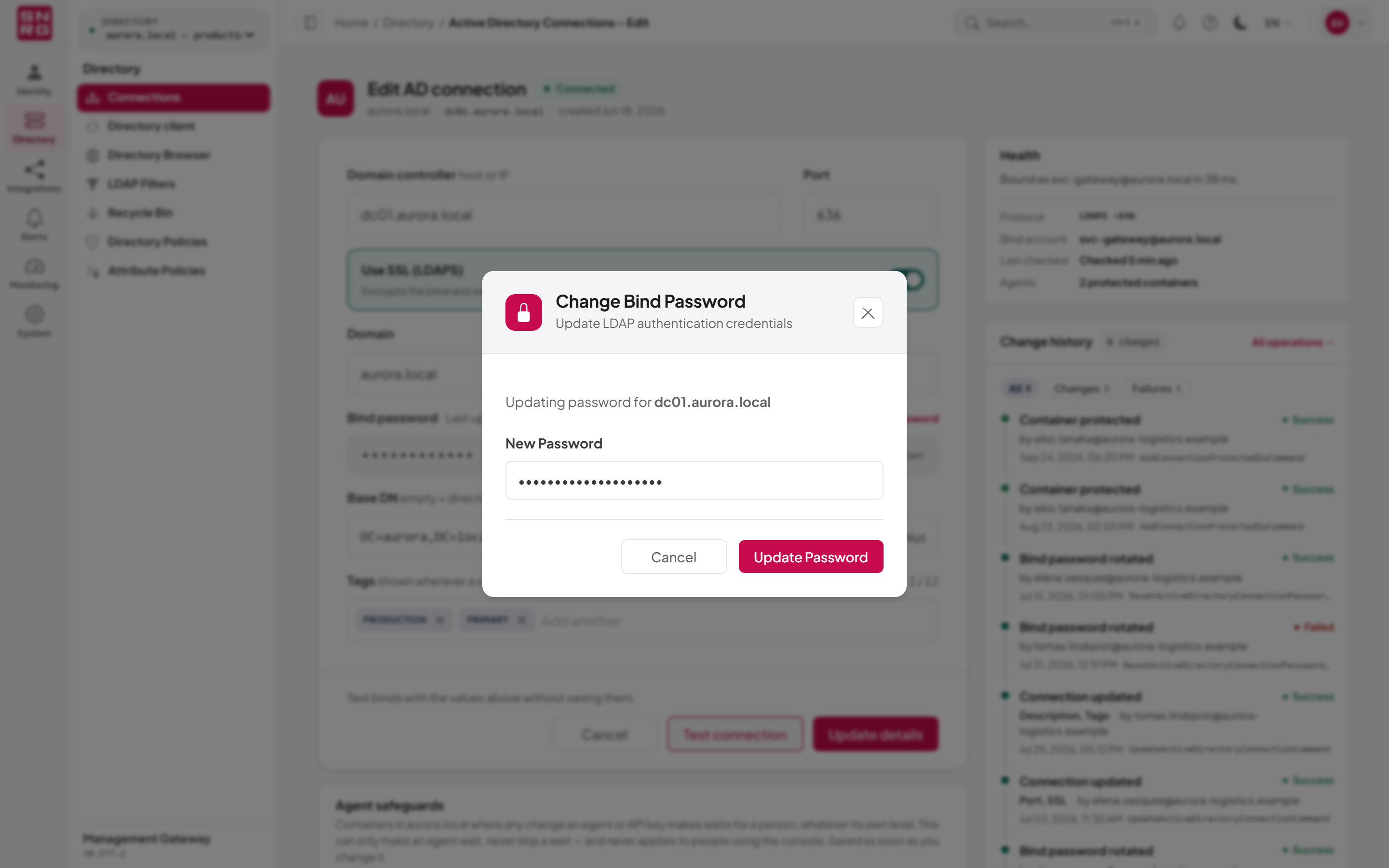 Rotating the bind password