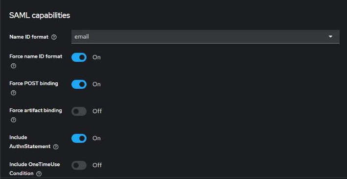 Keycloak — SAML capabilities