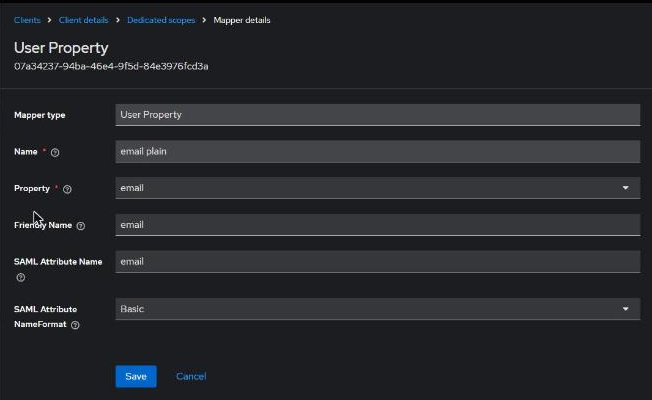 Keycloak — email mapper